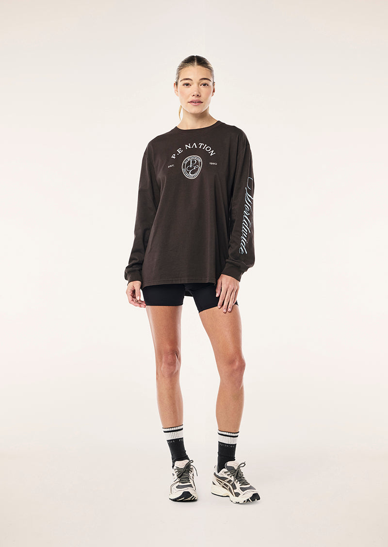 DALSTON LONG SLEEVE TEE IN CAVIAR