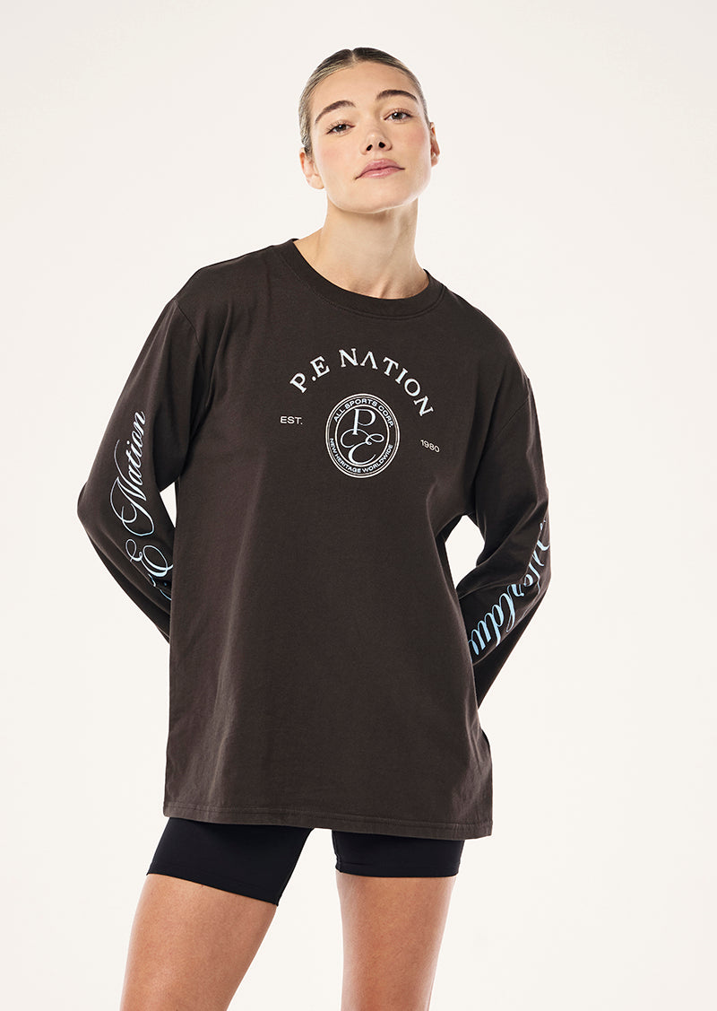 DALSTON LONG SLEEVE TEE IN CAVIAR