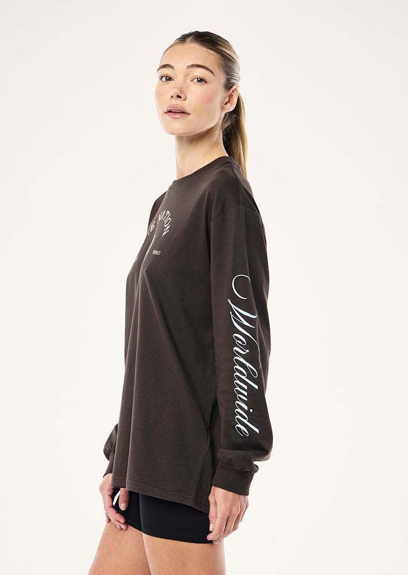 DALSTON LONG SLEEVE TEE IN CAVIAR