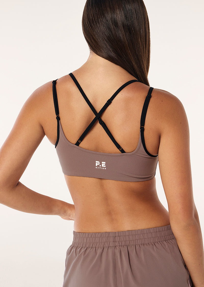 Distortion Sports Bra | Clay | P.E Nation