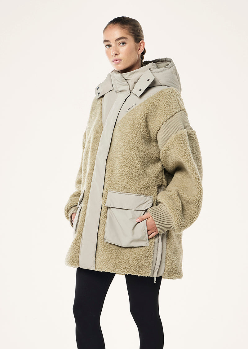 DISTRICT JACKET IN BISCUIT BY P.E NATION WOMENS ACTIVE JACKET