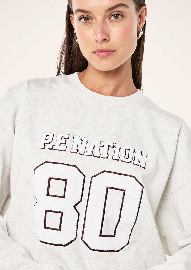 Elysian 2.0 Sweat in Snow Marle by P.E Nation, Women's Athleisure Sweats
