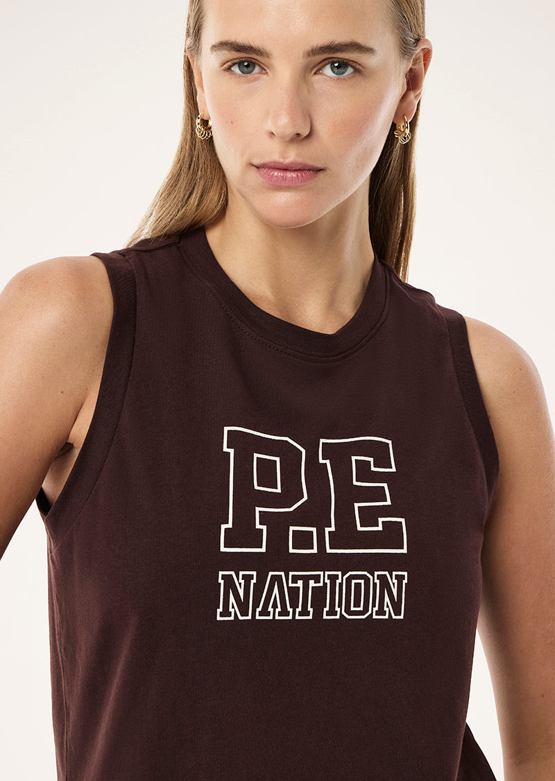 Elysian 2.0 Tank in Mahogany by P.E Nation, Women's Athleisure Casual Tanks