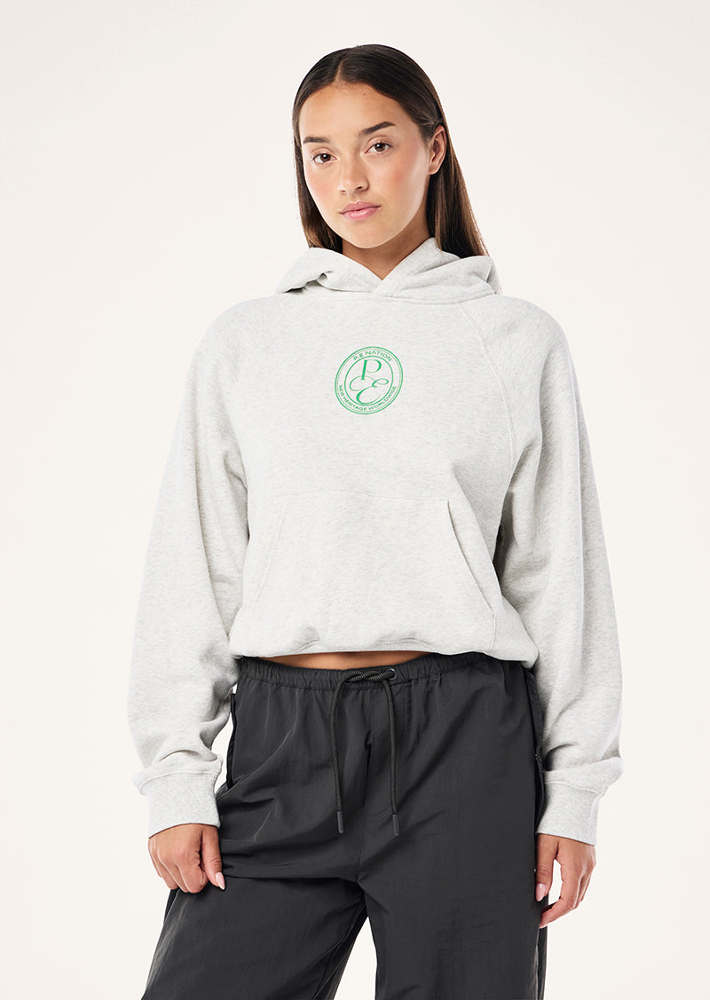 EXPOSITION HOODIE IN GREY MARLE