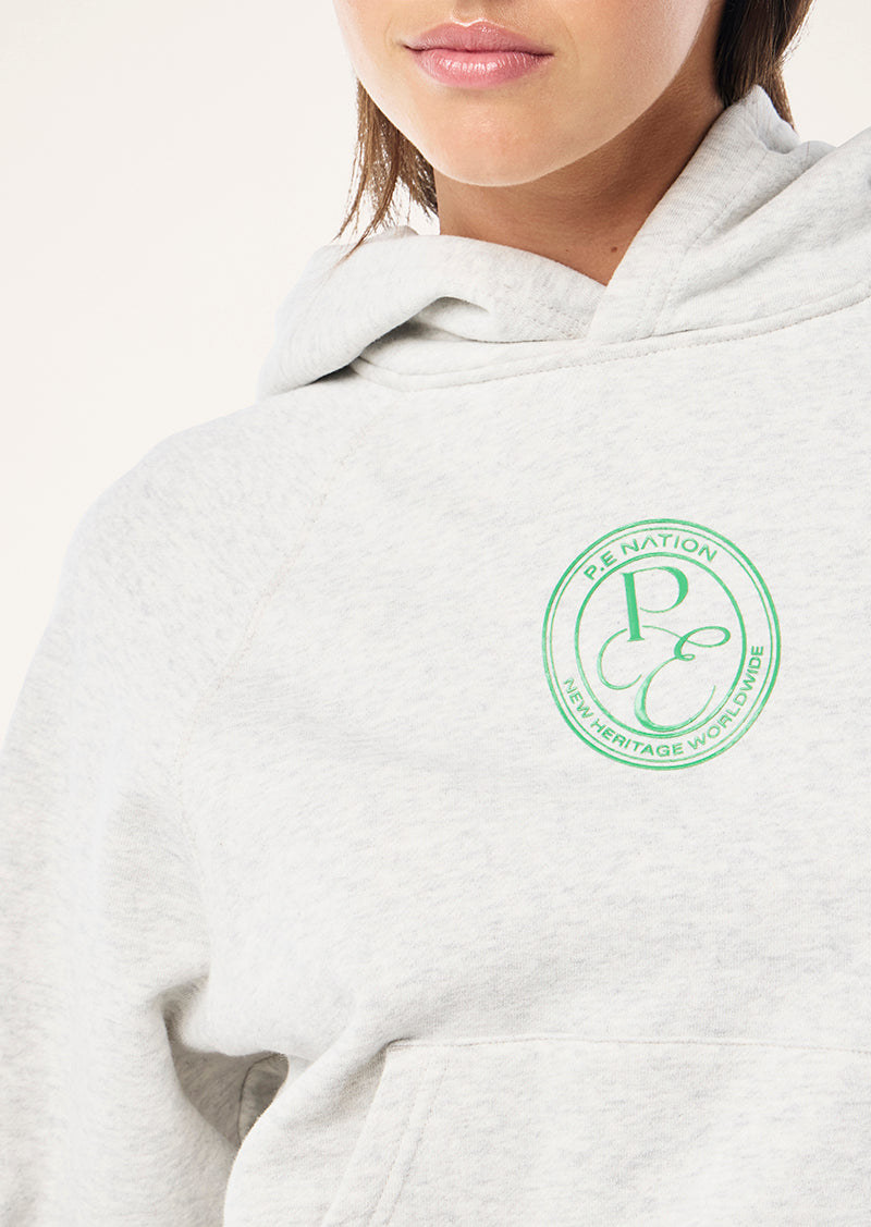 EXPOSITION HOODIE IN GREY MARLE