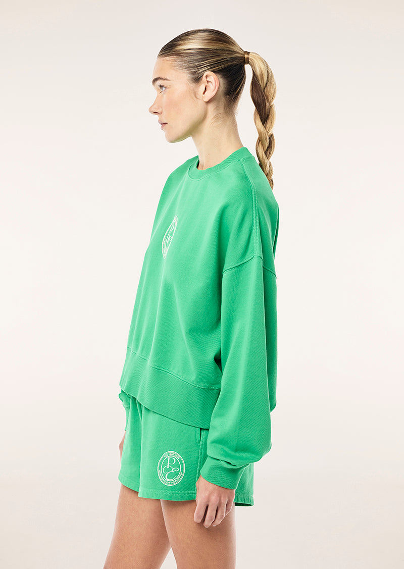 EXPOSITION SWEAT IN WASHED KELLY GREEN