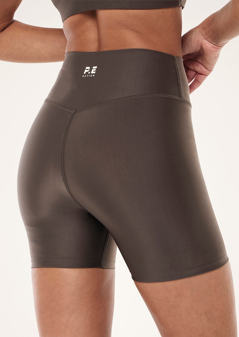 FAIRMONT 5 INCH BIKE SHORT IN MAJOR BROWN BY P.E NATION