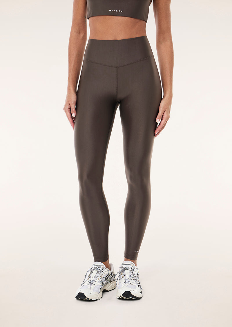 FAIRMONT FULL LENGTH LEGGING IN MAJOR BROWN BY P.E NATION, WOMEN'S ATHLEISURE LEGGINGS