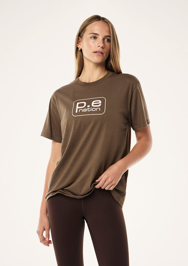 FLUX TEE IN WALNUT BY P.E NATION