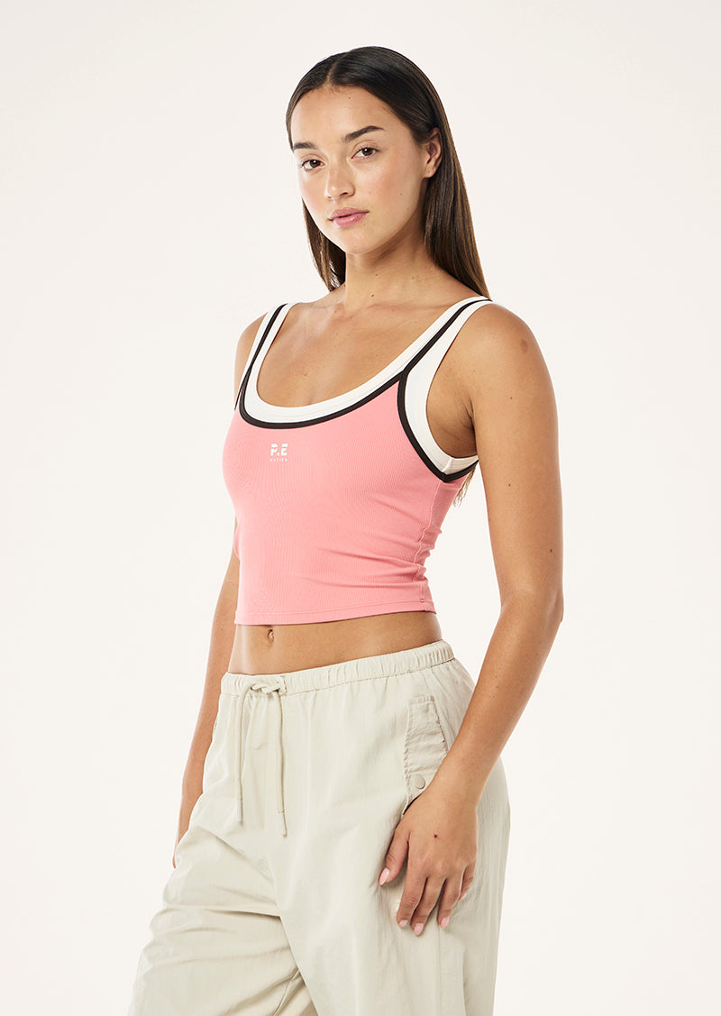 FORWARD TANK IN DUSTY PINK BY P.E NATION WOMENS ATHLEISURE TOP TANK