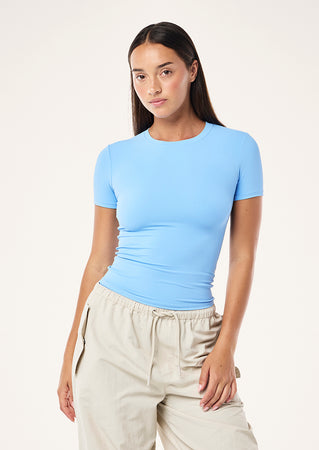 FOUNDATION SHORT SLEEVE TEE IN CORNFLOWER BLUE