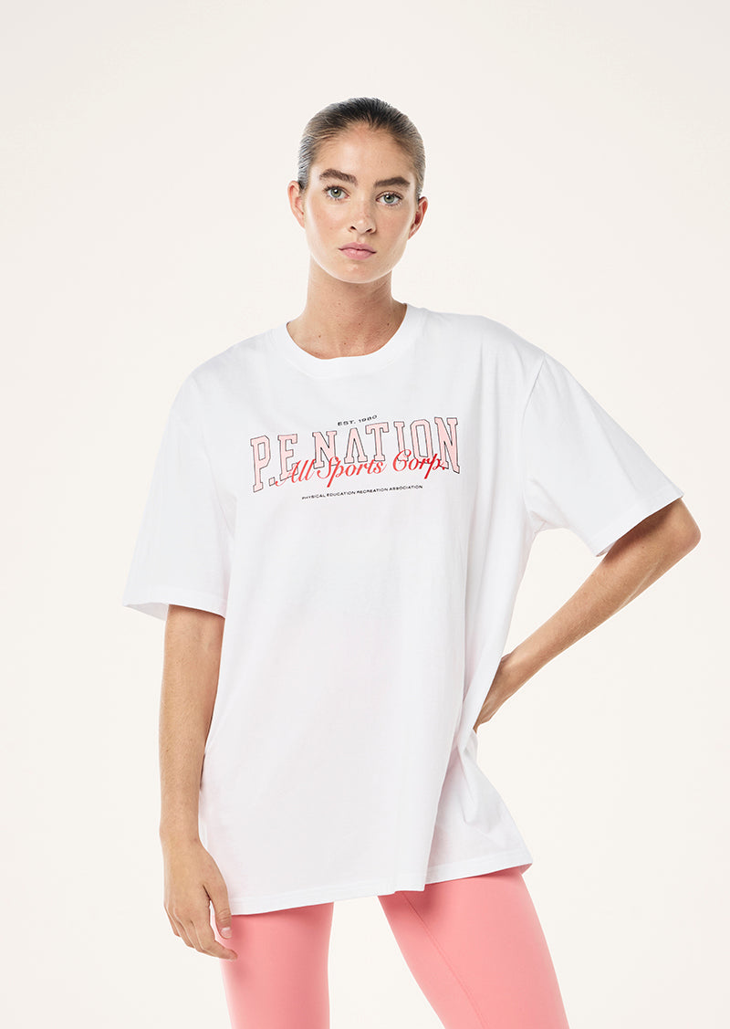 FULL OUT TEE IN OPTIC WHITE