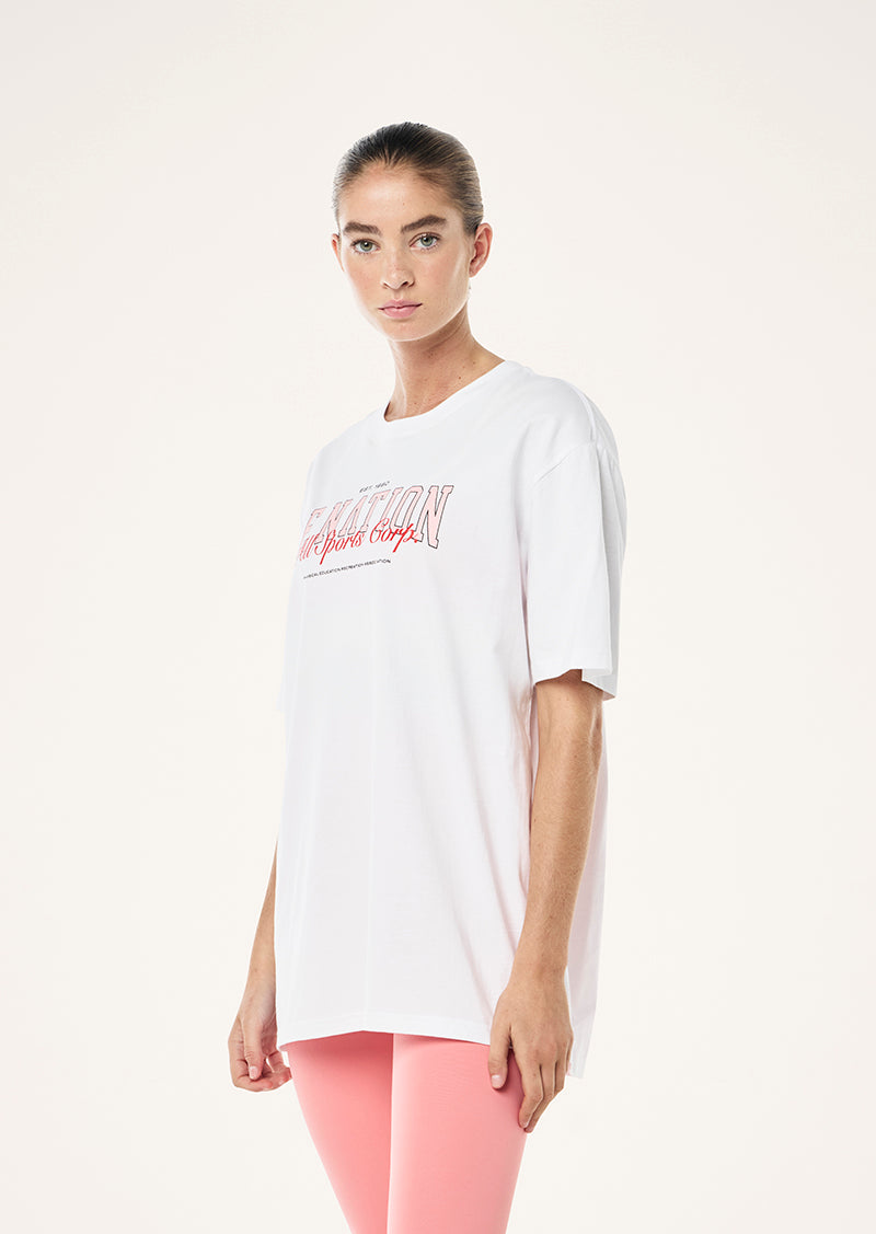 FULL OUT TEE IN OPTIC WHITE