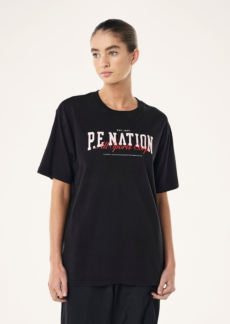 FULL OUT TEE IN BLACK