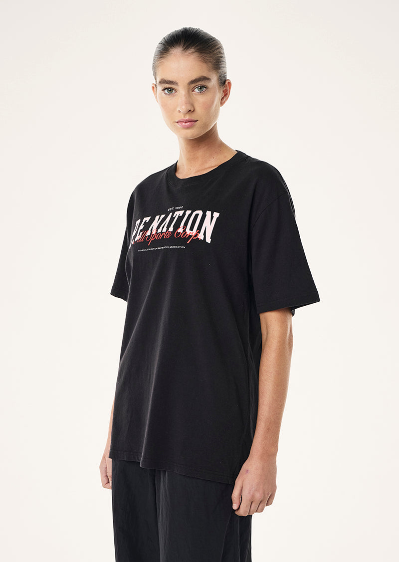 FULL OUT TEE IN BLACK