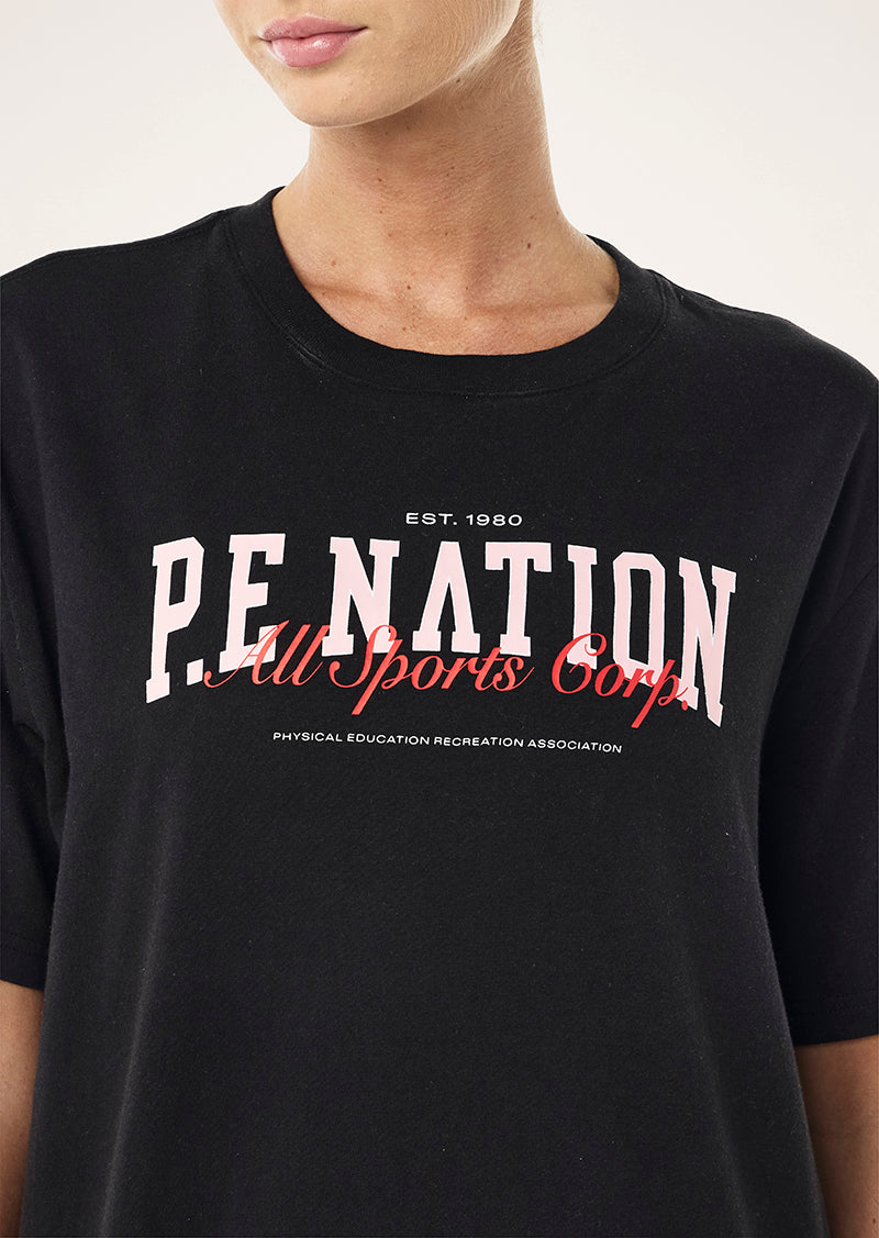 FULL OUT TEE IN BLACK