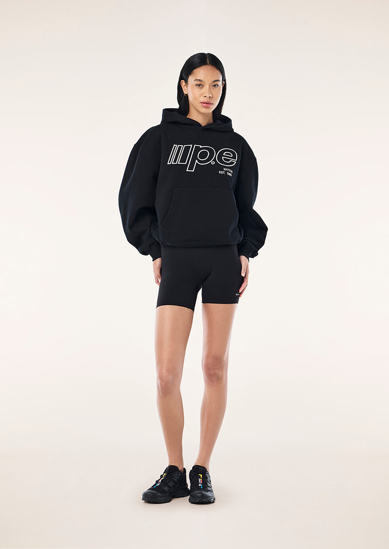 GLIDE 2.0 OVERSIZED HOODIE IN BLACK & WHISPER WHITE
