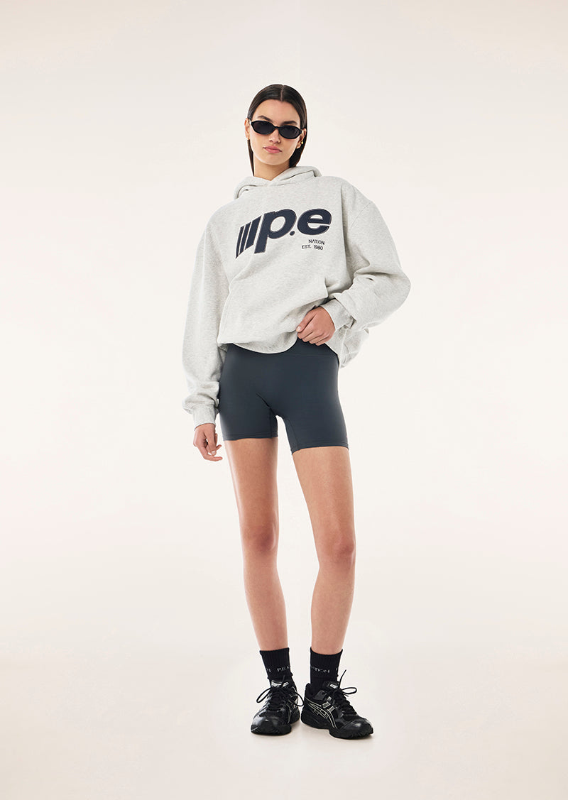 GLIDE 2.0 OVERSIZED HOODIE IN GREY MARLE & ASPHALT