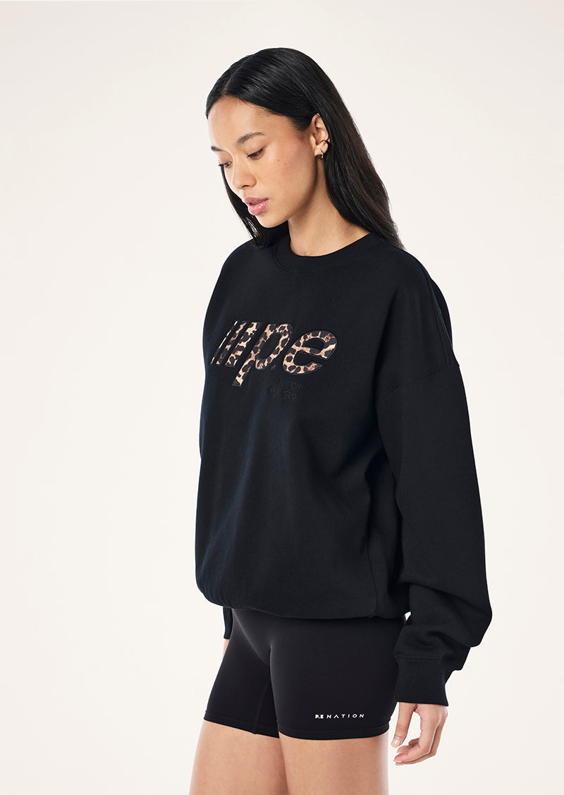 GLIDE 2.0 SWEAT IN BLACK & LEOPARD