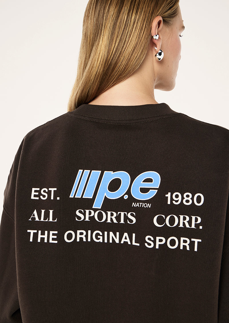 GLIDE SWEAT IN COFFEE BY P.E NATION, WOMEN'S ATHLEISURE SWEATSHIRTS