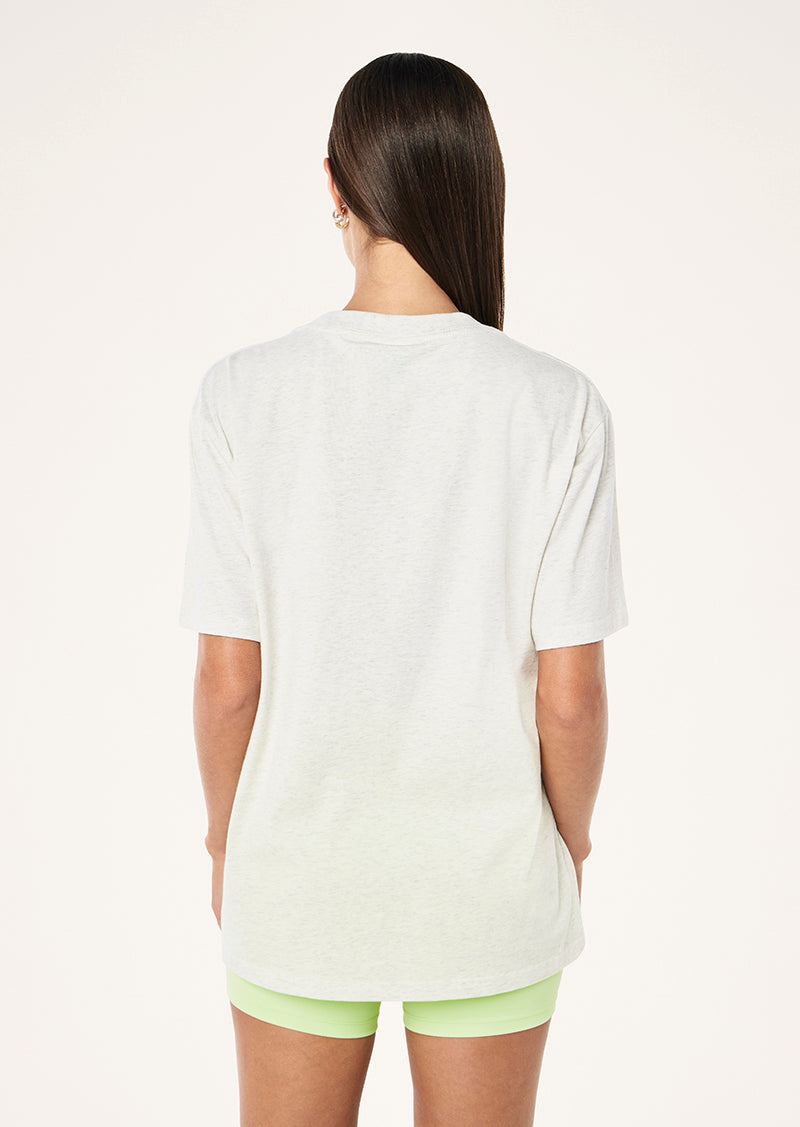 GLIDE RELAXED TEE IN SNOW MARLE BY P.E NATION, WOMEN'S ATHLEISURE RELAXED TEES