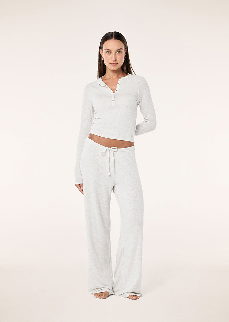 HAVEN PANT IN SNOW MARLE BY P.E NATION