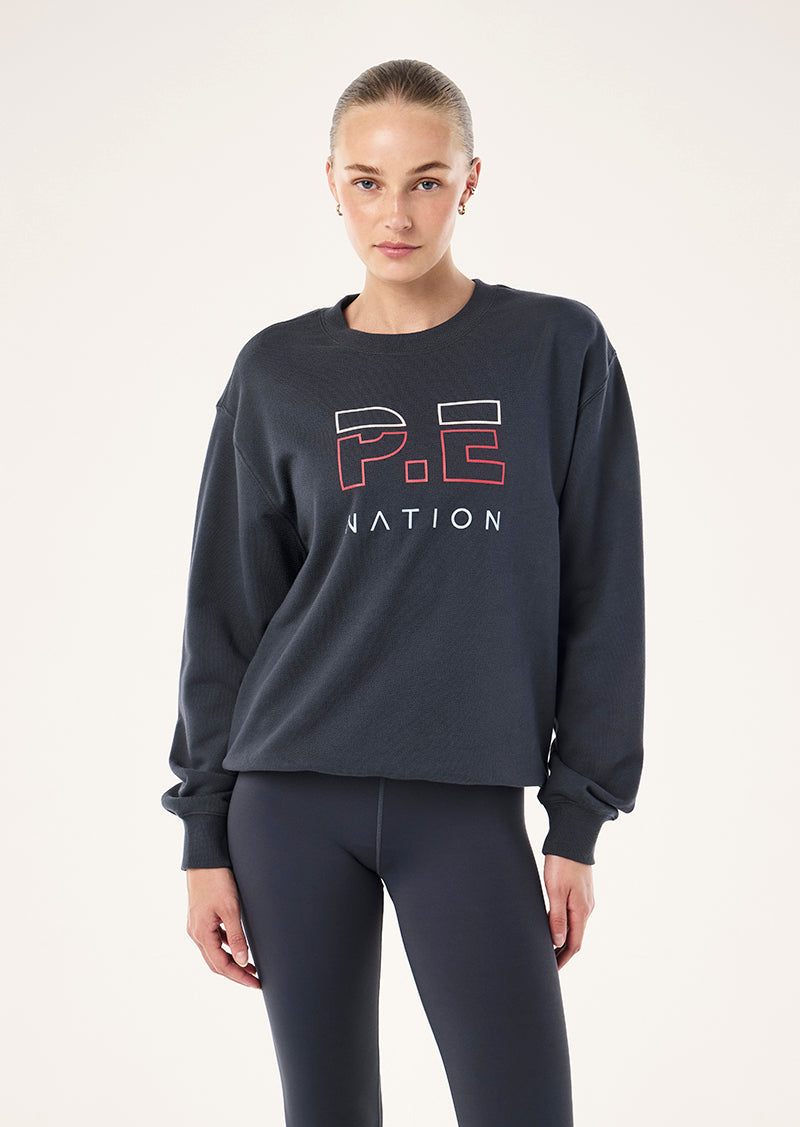 HEADS UP SWEAT IN MARINE BLUE & STRAWBERRY