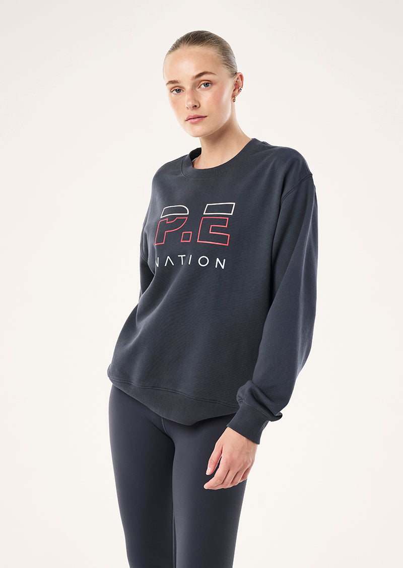 HEADS UP SWEAT IN MARINE BLUE & STRAWBERRY