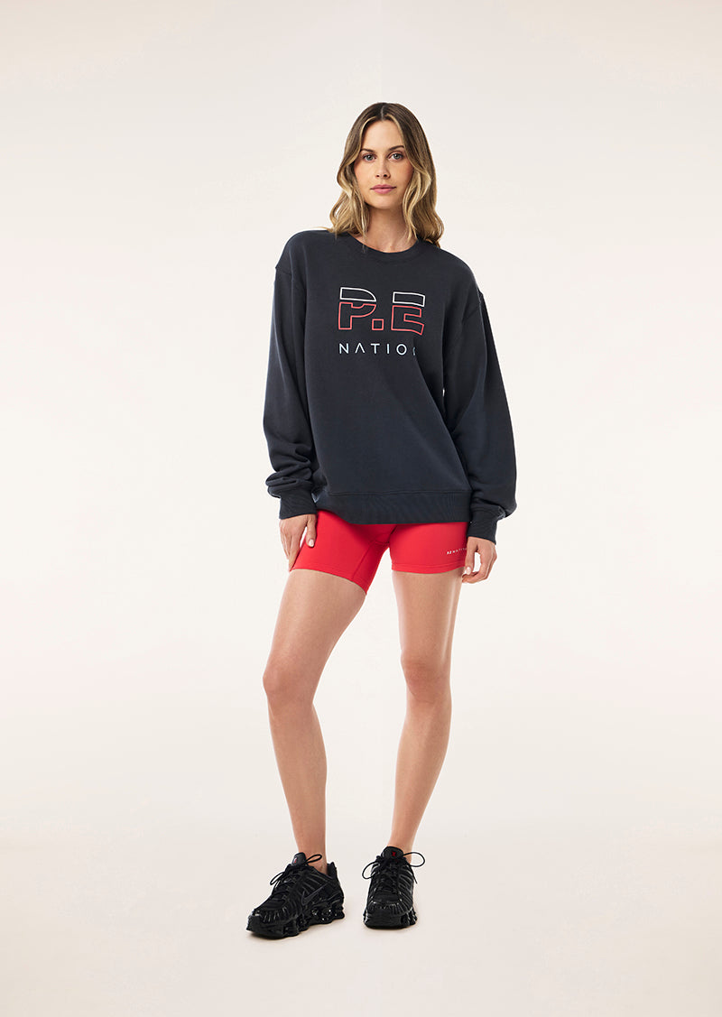HEADS UP SWEAT IN MARINE BLUE & STRAWBERRY