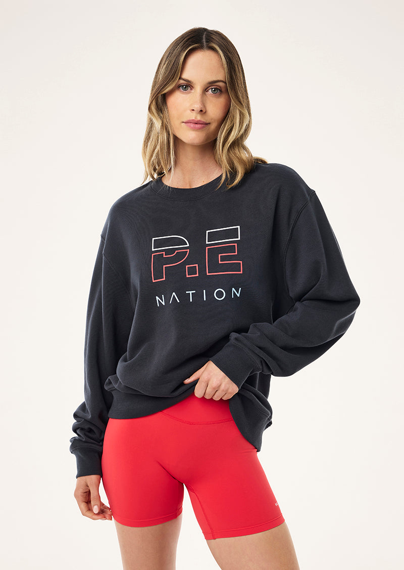 HEADS UP SWEAT IN MARINE BLUE & STRAWBERRY