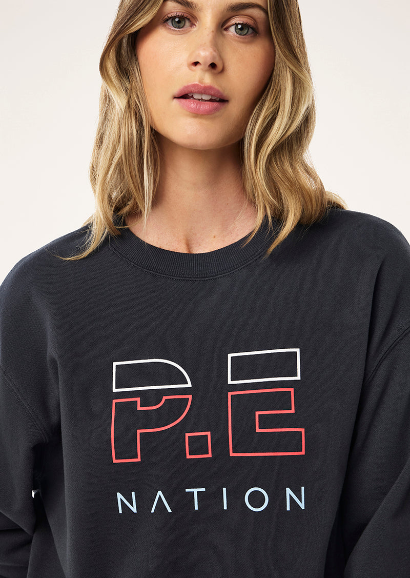 HEADS UP SWEAT IN MARINE BLUE & STRAWBERRY