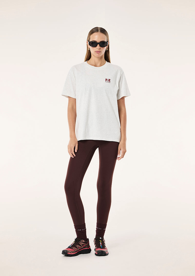 Heads Up 2.0 Tee in Snow Marle by P.E Nation, Women's Athleisure Tees