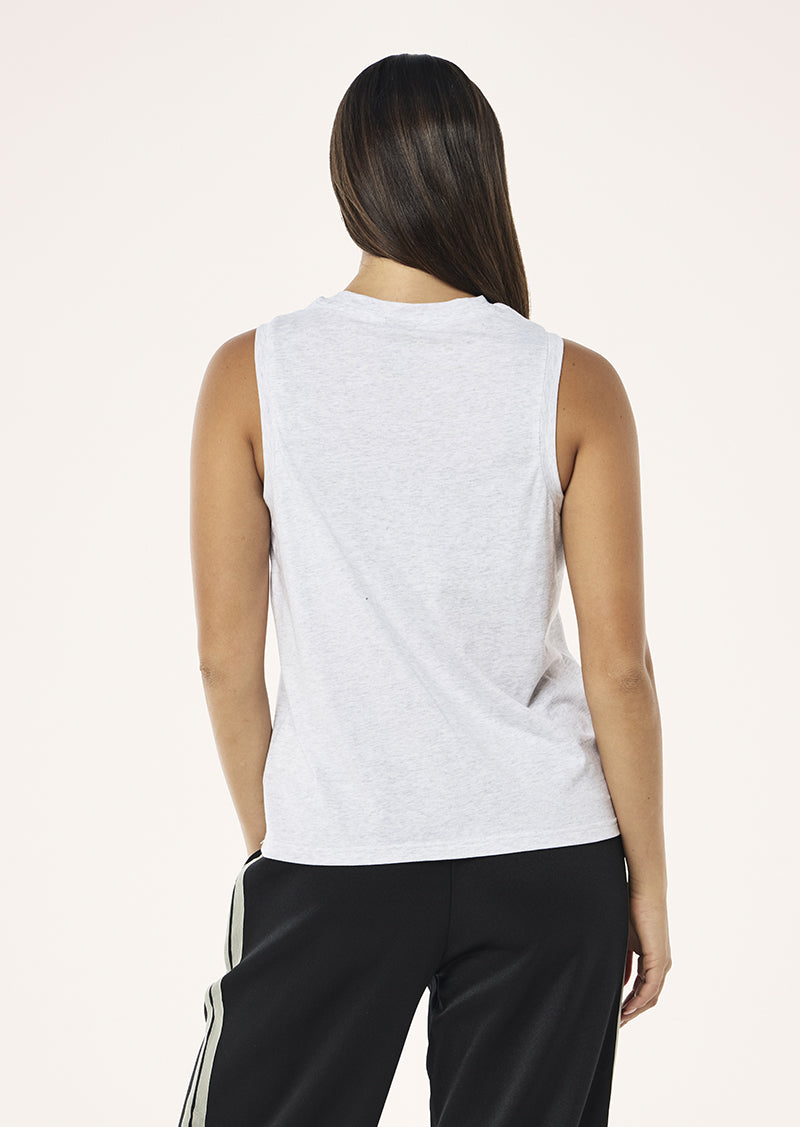 HEADS UP TANK IN GREY MARLE BY P.E NATION WOMENS ATHLEISURE TOP TANK