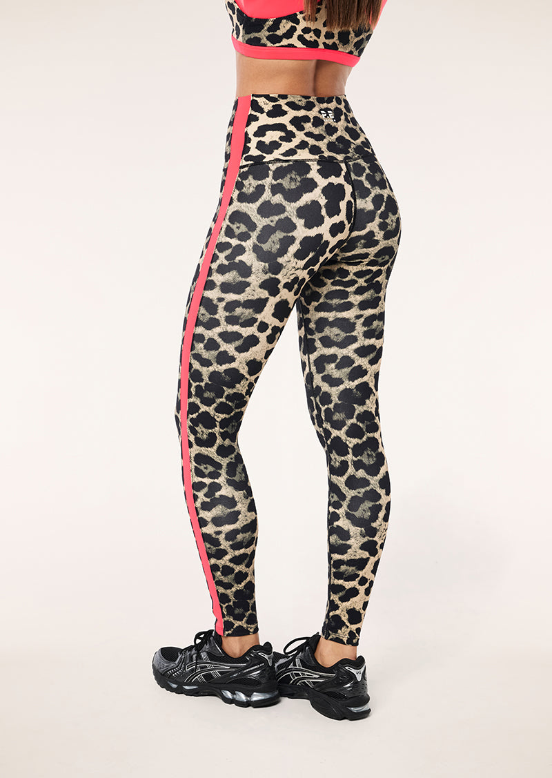 HIGHGATE FULL LENGTH LEGGING IN LEOPARD & DIVA PINK