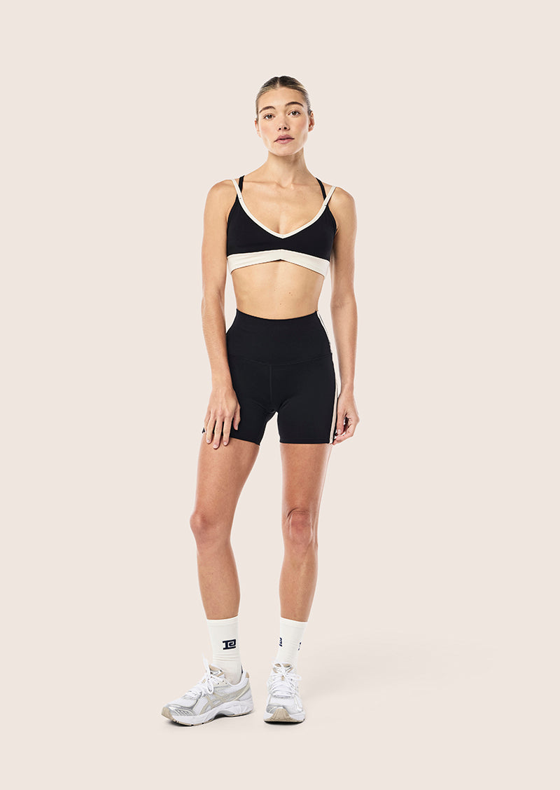 HIGHGATE 5" BIKE SHORT IN BLACK & CLOUD