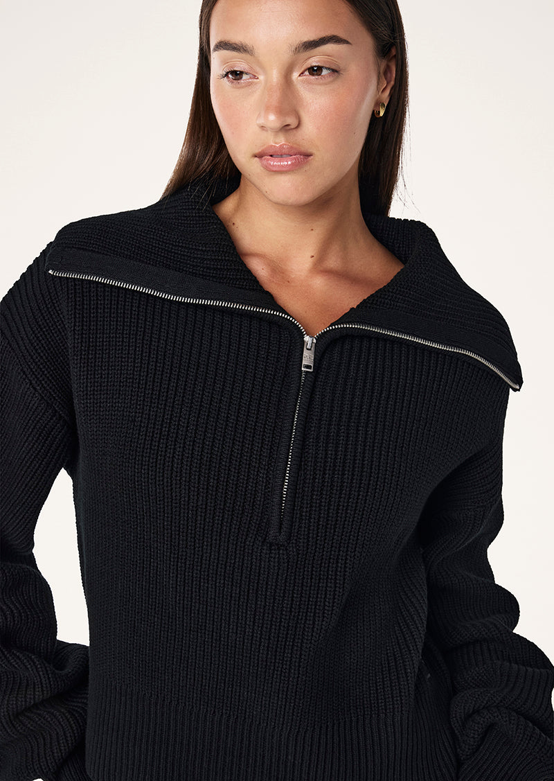 HIGH+SEASON+ZIP+NECK+KNIT_251KJ051_BLACK-035_1