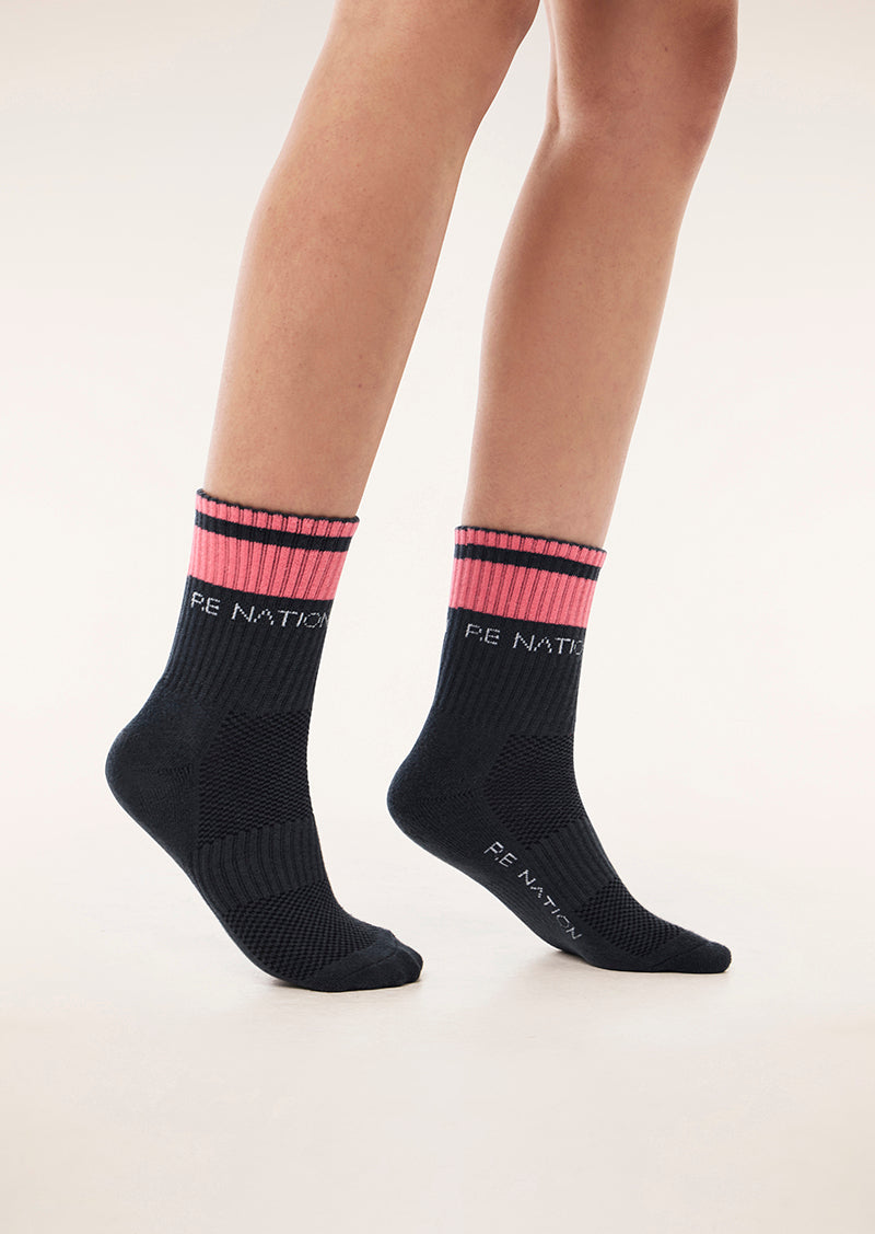 HOMAGE SOCK IN ASPHALT & PINK LEMONADE