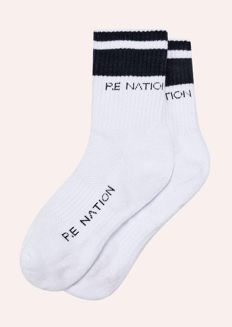 HOMAGE SOCK IN WHITE & DARK NAVY