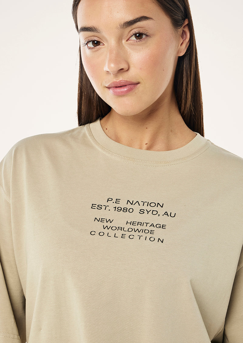LAMONT TEE IN WASHED BISCUIT BY P.E NATION