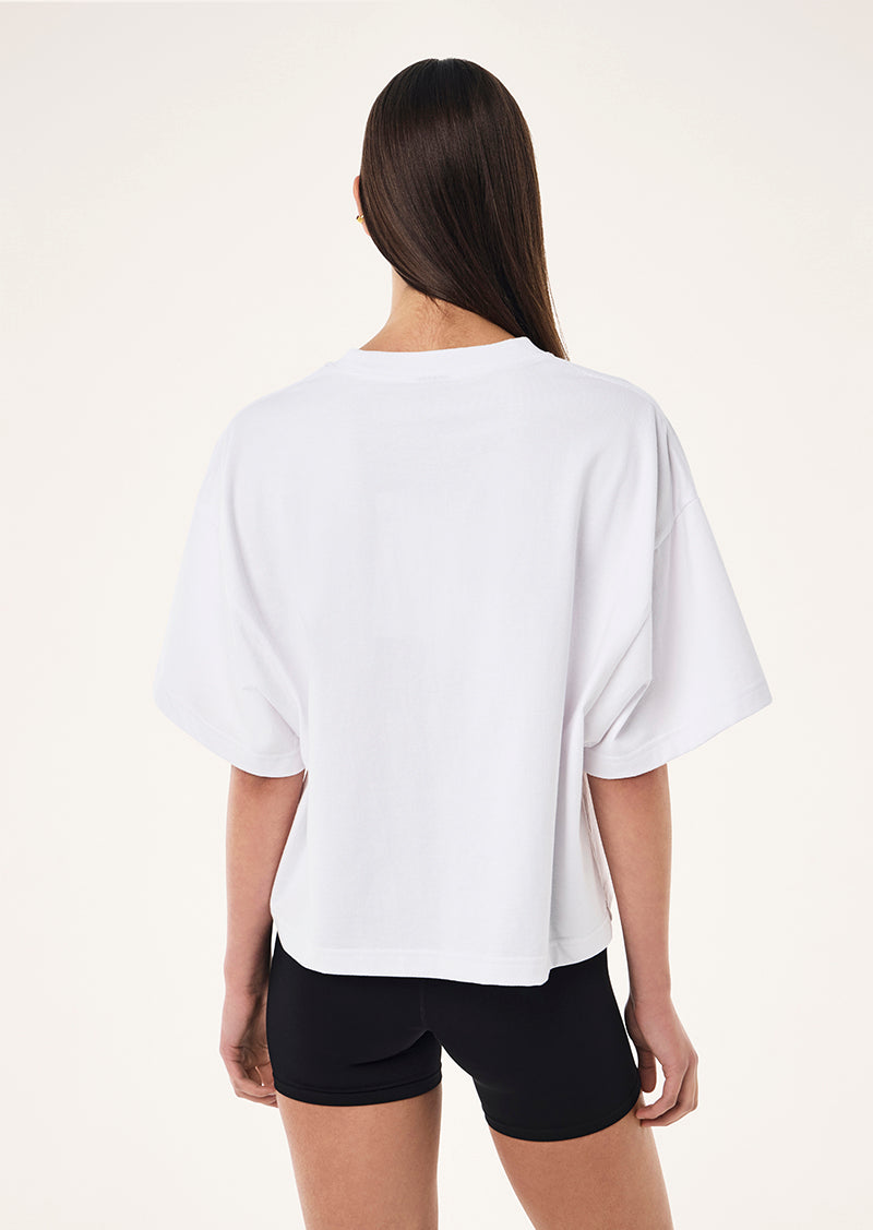 LEGACY CROP TEE IN WHITE