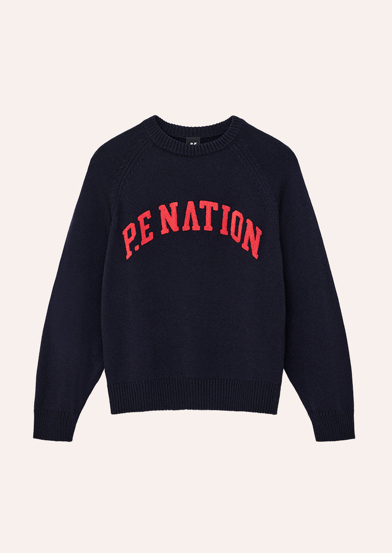 RILY College Logo Crew Neck Sweat 今市隆二 College Logo White Text