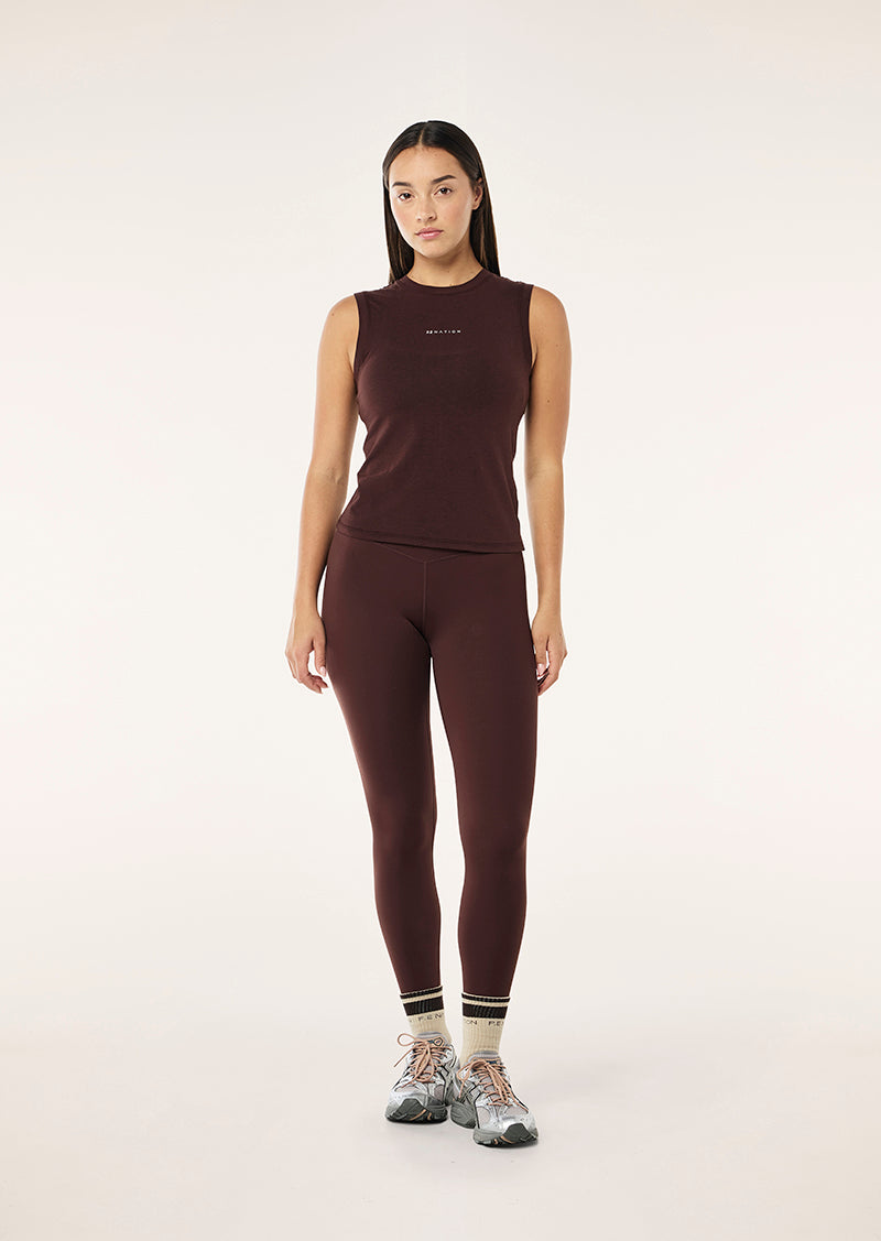 LENOX TANK IN MAHOGANY BY P.E NATION WOMENS ACTIVE TANK TOP