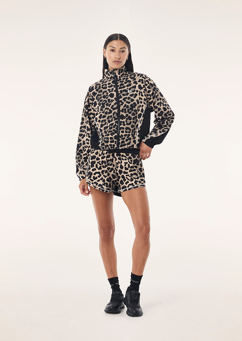 Linear Jacket in Leopard by P.E Nation, Women's Athleisure Running Jackets