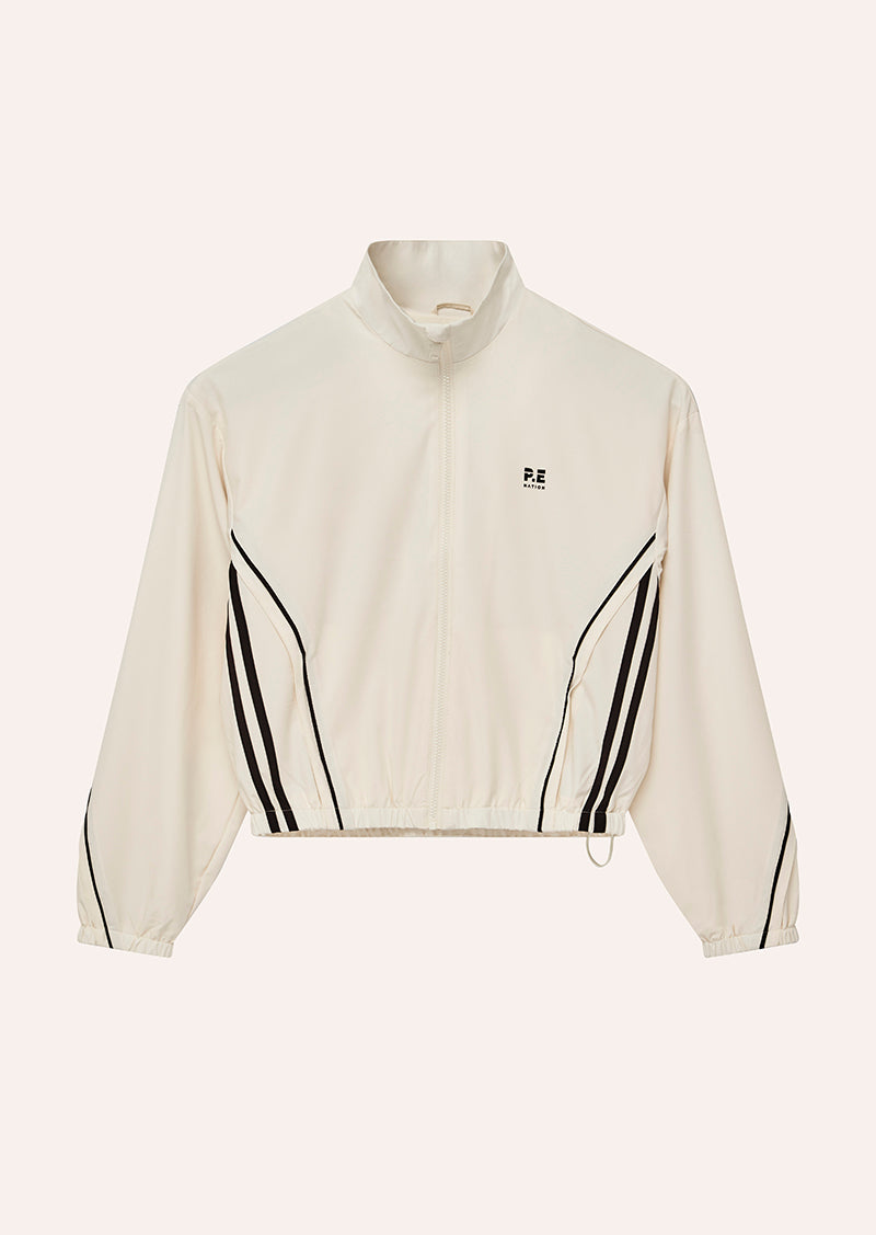 LINEAR JACKET IN WHISPER WHITE BY P.E NATION, WOMEN'S RUNNING JACKETS
