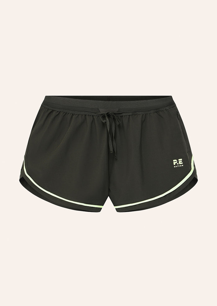 Linear Short | Caviar & Lime | P.E Nation