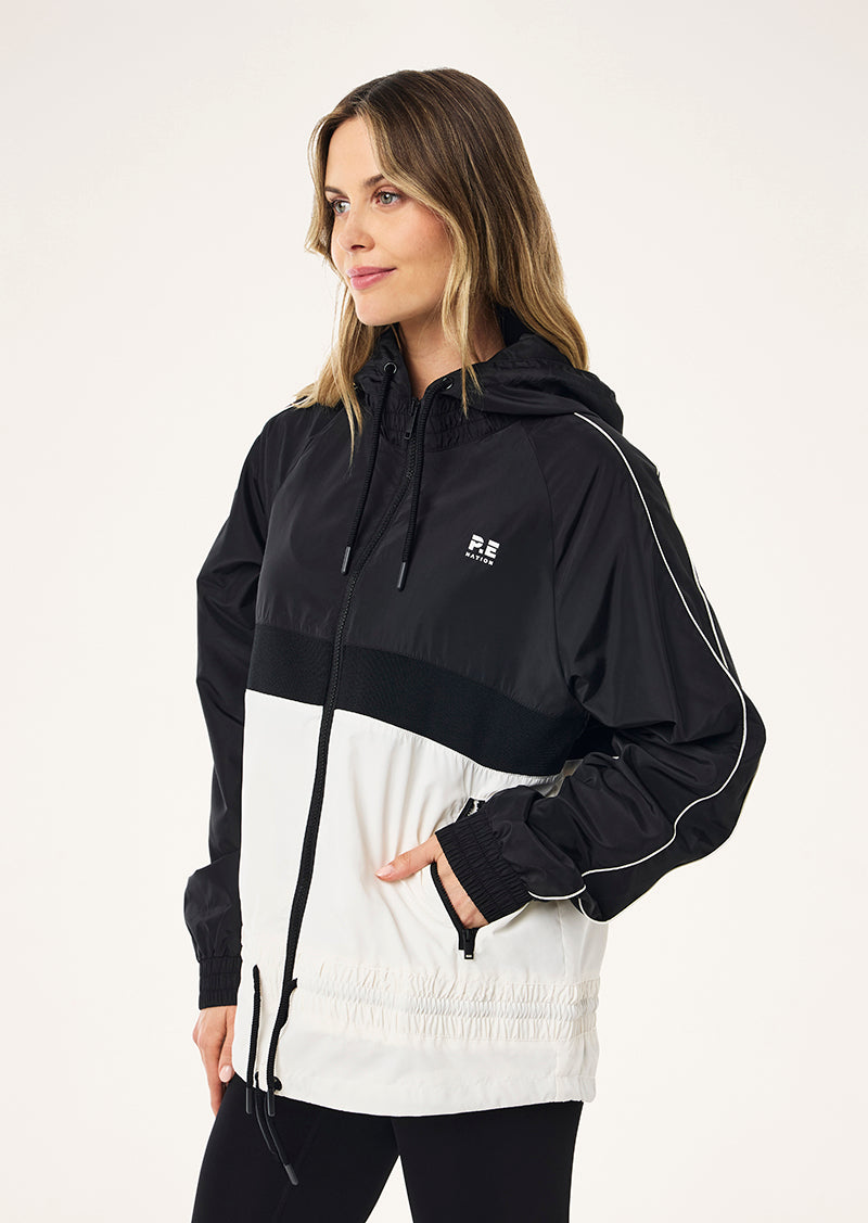 MAN DOWN JACKET IN BLACK & WHISPER WHITE