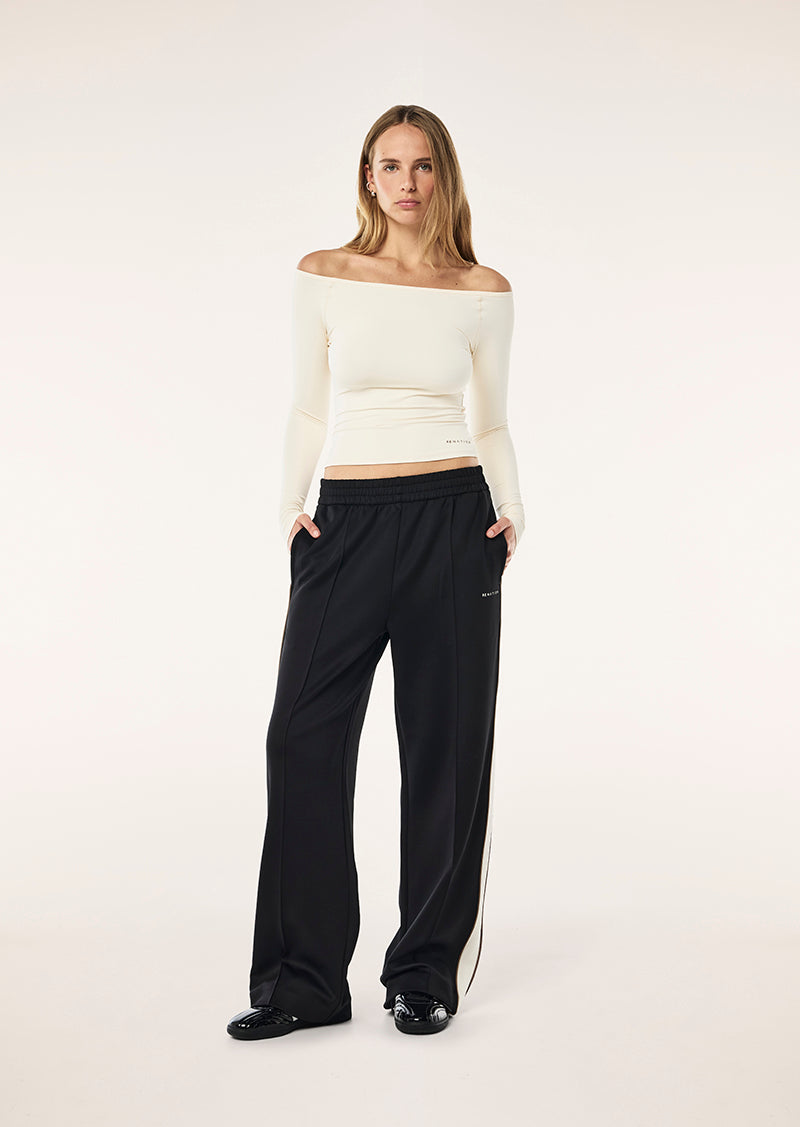 MAN DOWN TRACKPANT IN BLACK BY P.E NATION, WOMENS ATHLEISURE TRACKPANT BLACK