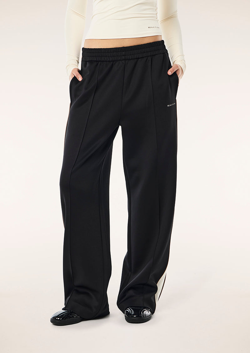 MAN DOWN TRACKPANT IN BLACK BY P.E NATION, WOMENS ATHLEISURE TRACKPANT BLACK