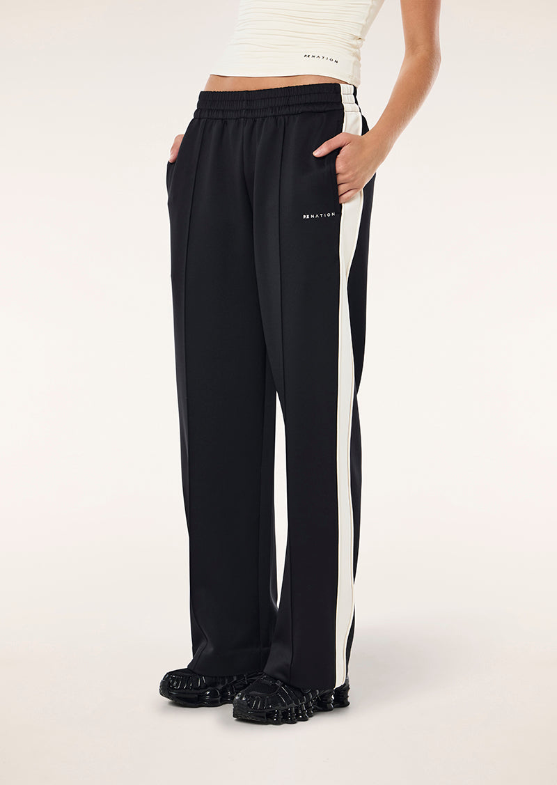 Man Down Trackpant | Black & Whisper White| P.E Nation