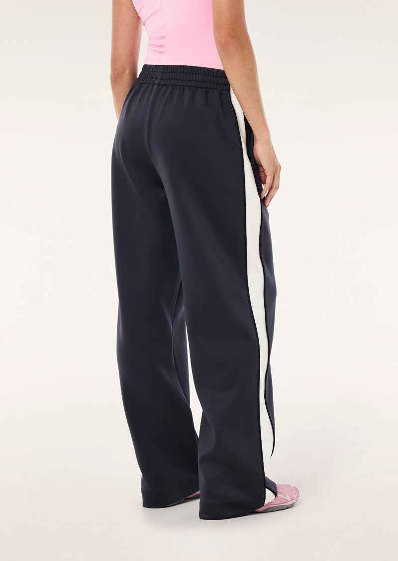 MAN DOWN TRACKPANT IN MARINE BLUE AND WHISPER WHITE BY P.E NATION, WOMEN'S ATHLEISURE TRACK PANTS